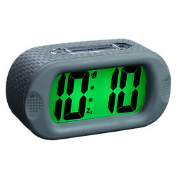 Acctim Silicone Jumbo LCD Alarm Clock Grey